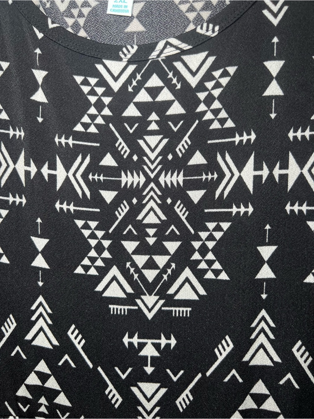 LuLaRoe Riley Black and White Aztec Maxi Dress - Picture 3 of 4